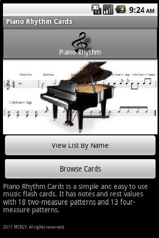 Piano Rhythm Cards