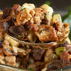 Brown Bread Stuffing with Chestnuts, Apples, and Sausage Recipe