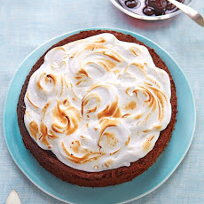 Flourless Chocolate-Almond Torte with Cherry Preserves and Kirsch Meringue