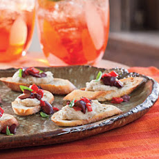 White Bean-and-Black Olive Crostini