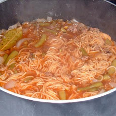 Beefy Spaghetti Soup