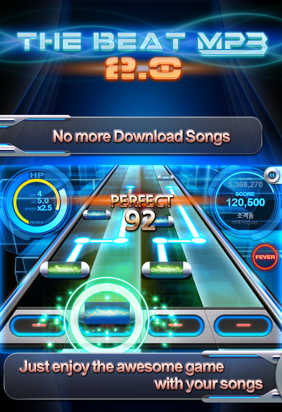 Android application BEAT MP3 2.0 - Rhythm Game screenshort