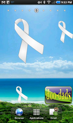 White Pearl Ribbon doo-dad