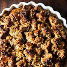 Rum Glazed Coconut Bread Pudding