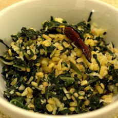 Stirfried Kale with split mung & coconut