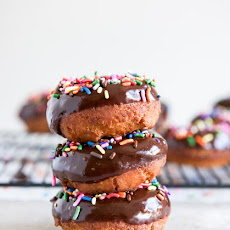 Chocolate Frosted Cake Donuts