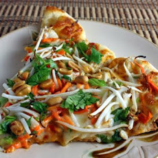 Spicy Thai Chicken Pizza With Peanut Sauce