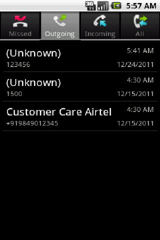 My Call Log