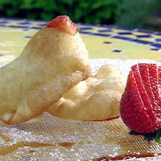 Sopaipillas and Sherried Fruit Compote on Honey Pastry Cream with Vinagres De Yema Gran Reserva Glaze