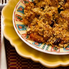 Low Sugar and Flourless Apple Cranberry Crumble