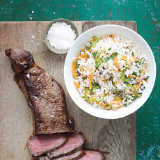 Broiled Steak with Rice Salad