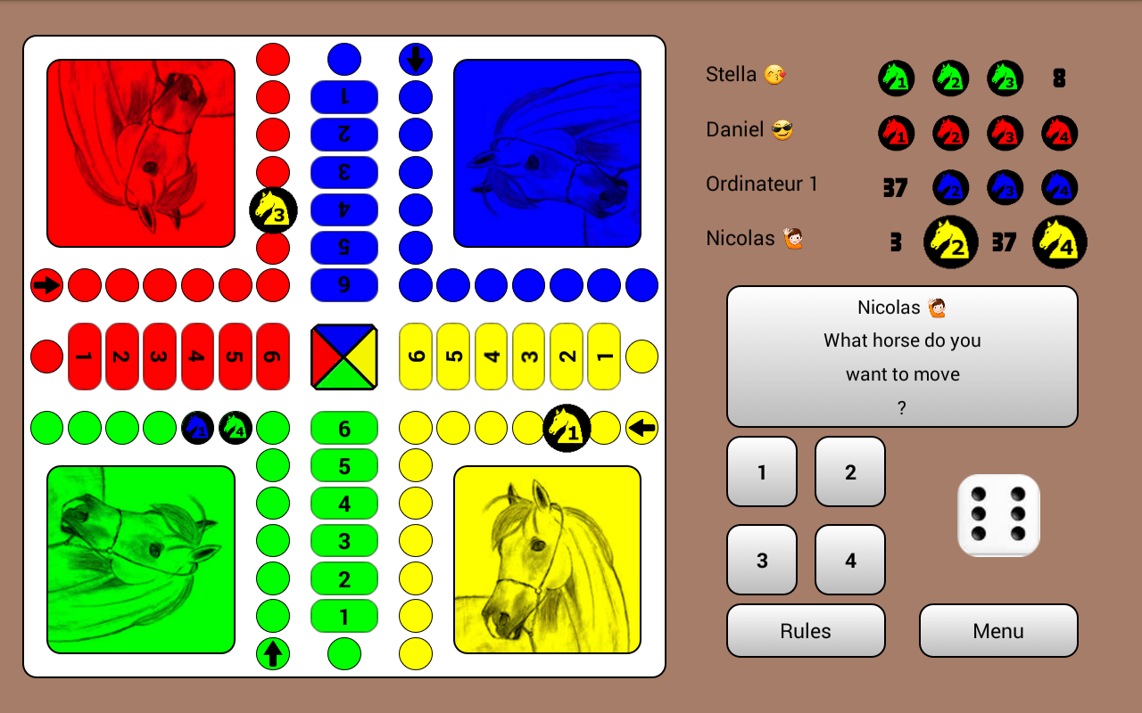 Android application Parchis Horse Race Free screenshort