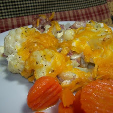 Baked Cauliflower With Ham