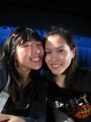..which unfortunately came out blur..but it was so cool, it looks like we bought the whole cinema