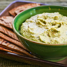 Parsley Hummus with Whole Wheat Pita Chips