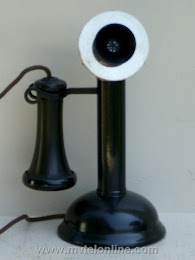 Candlestick Phones - Chicago Oil Can Base Candlestick Telephone $350 1