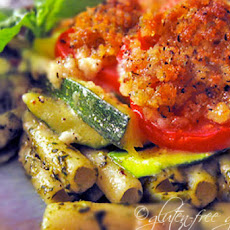 Pesto Zucchini Tomato Gratin