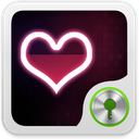 Red heart Theme GO Locker mobile app icon