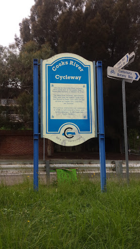 Cooks River Cycleway Sign at Canterbury