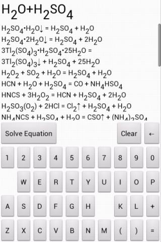 Chemical Equation Solver Free