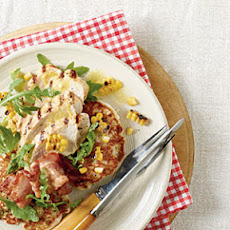 Grilled Chicken with Fresh Corn Cakes