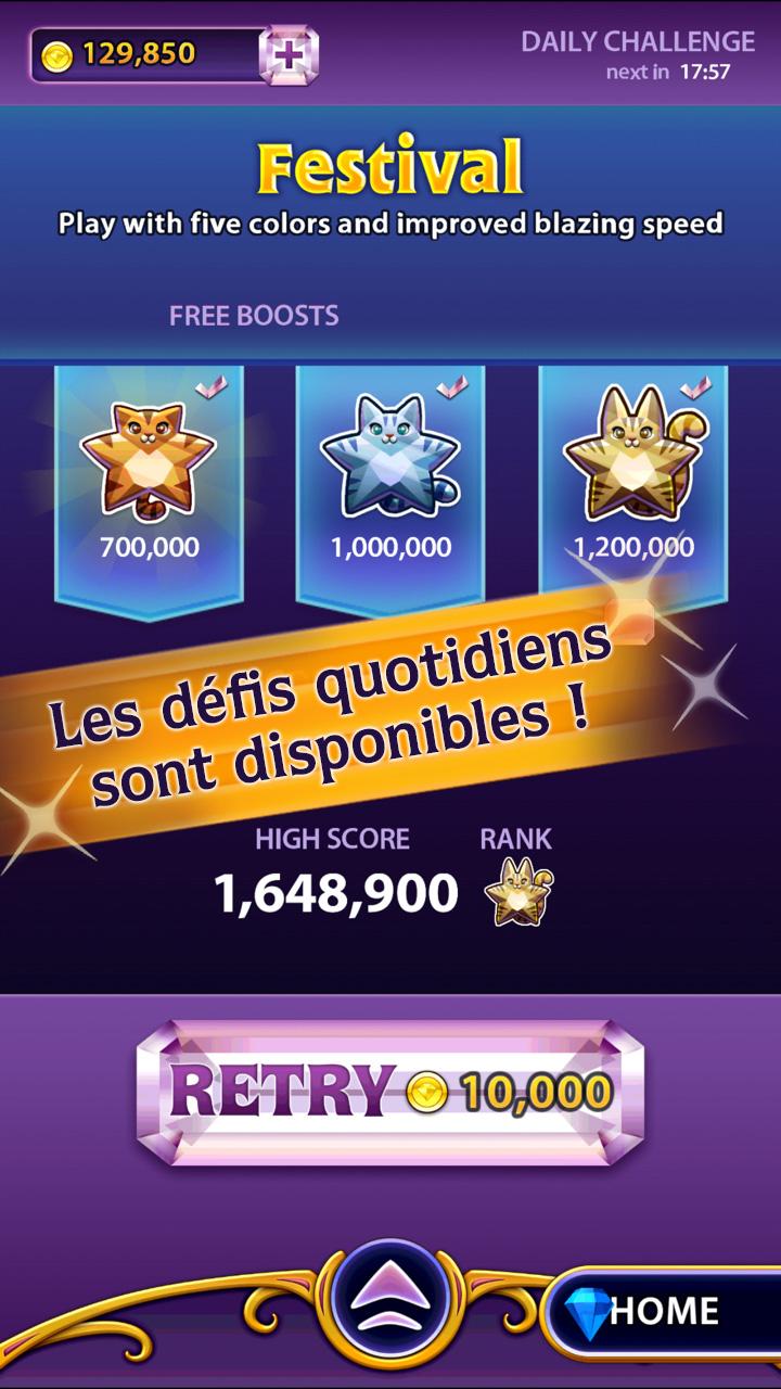 Android application Bejeweled Blitz screenshort