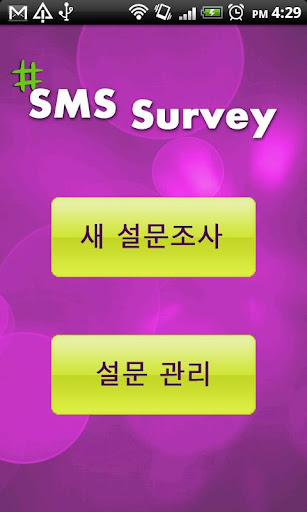 SMS Survey - SMS이용 설문 통계