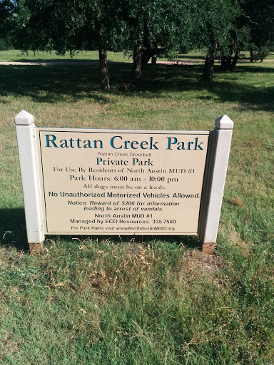 Rattan Creek Park Napier Entrance