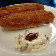 Blue Cornmeal Sticks With Black Olive Butter