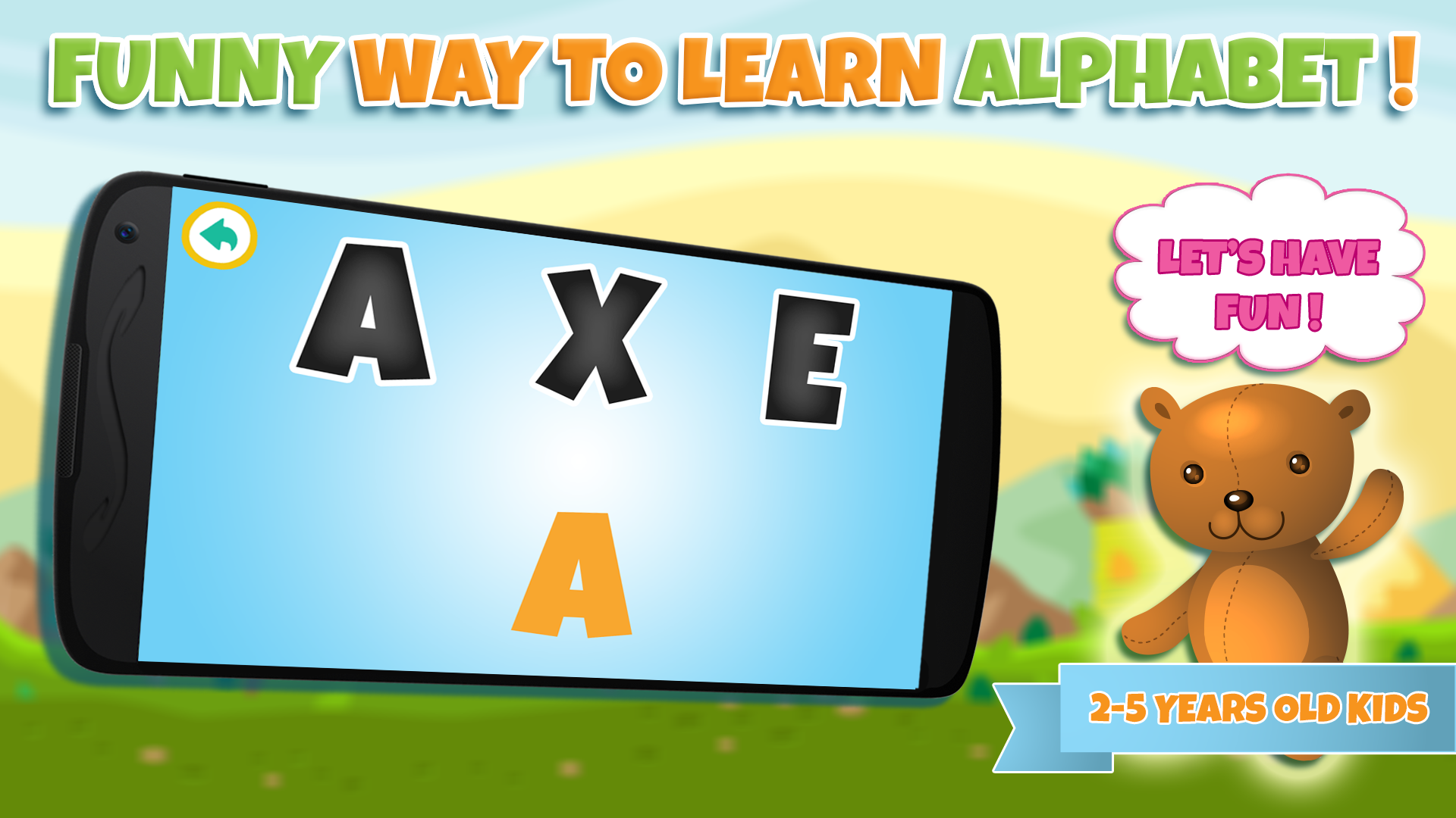 Android application Learn alphabet, letters 4 kids screenshort