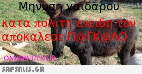 κατα πολιτη επειδη τον αποκαλεσε Π@rk@ΛΟ ONEMINUTE GR SAPSAIS.GR