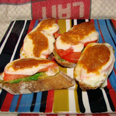 Avocado, Tomato and Mozzarella Bruschetta