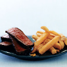 Spice-Rubbed Steak with Quick Garlic Fries