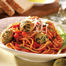 Baked Turkey Meatballs and Garden Spaghetti