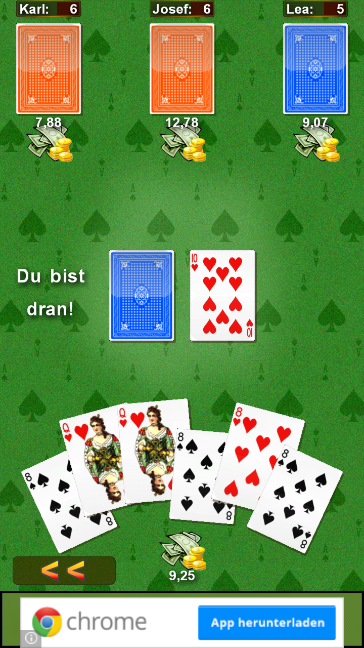 Android application Mau Mau - card game screenshort