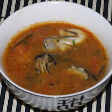 Steamed Oysters in Tomato Vinaigrette Served in Sake Cups