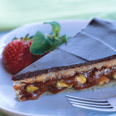 Caramel-Pistachio Torte with Halvah and Dark Chocolate
