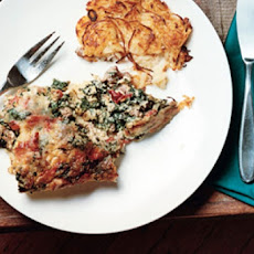 Sausage, Roasted Red Pepper, and Spinach Torta Rustica
