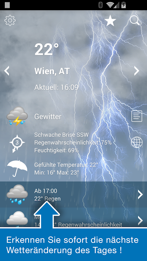 Wetter Osterreich XL PRO — приложение на Android
