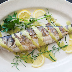 Grilled Branzino with Rosemary Vinaigrette
