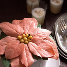 Orange Spice Cake with White Chocolate Poinsettia Topper