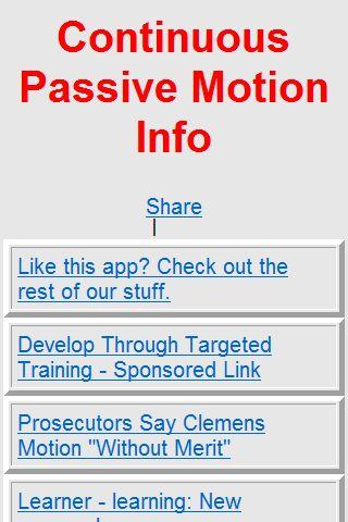 CPM continuous passive motion