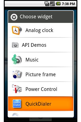Quick Dialer Widget