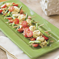 Mustard-Dill Tortellini Salad Skewers