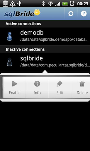 sqlbride-beta for android screenshot