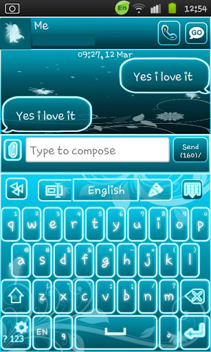 Go Keyboard Fairy Blue