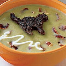 Pea Soup With Black-Cat Croutons  -  W