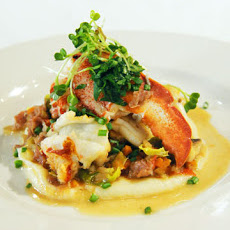 Lobster and Shiitake Ragu with Celery Root Puree