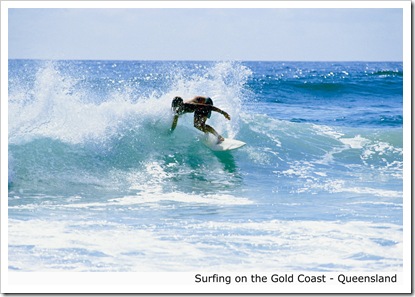 Surfing on the Gold Coast