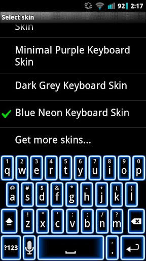 【免費個人化App】Blue Neon Keyboard Skin-APP點子